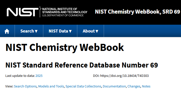NIST Chemistry WebBook
