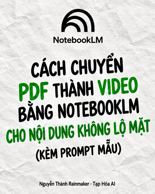 Chuyển PDF thành video bằng NotebookLM.