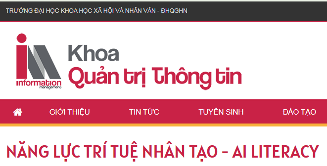 Sách điện tử Khoa Quản trị thông tin ĐHKHXH&NV-ĐHQGHN
